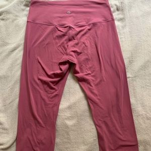 Lululemon Align Crop 21” Moss Rose Sz 12